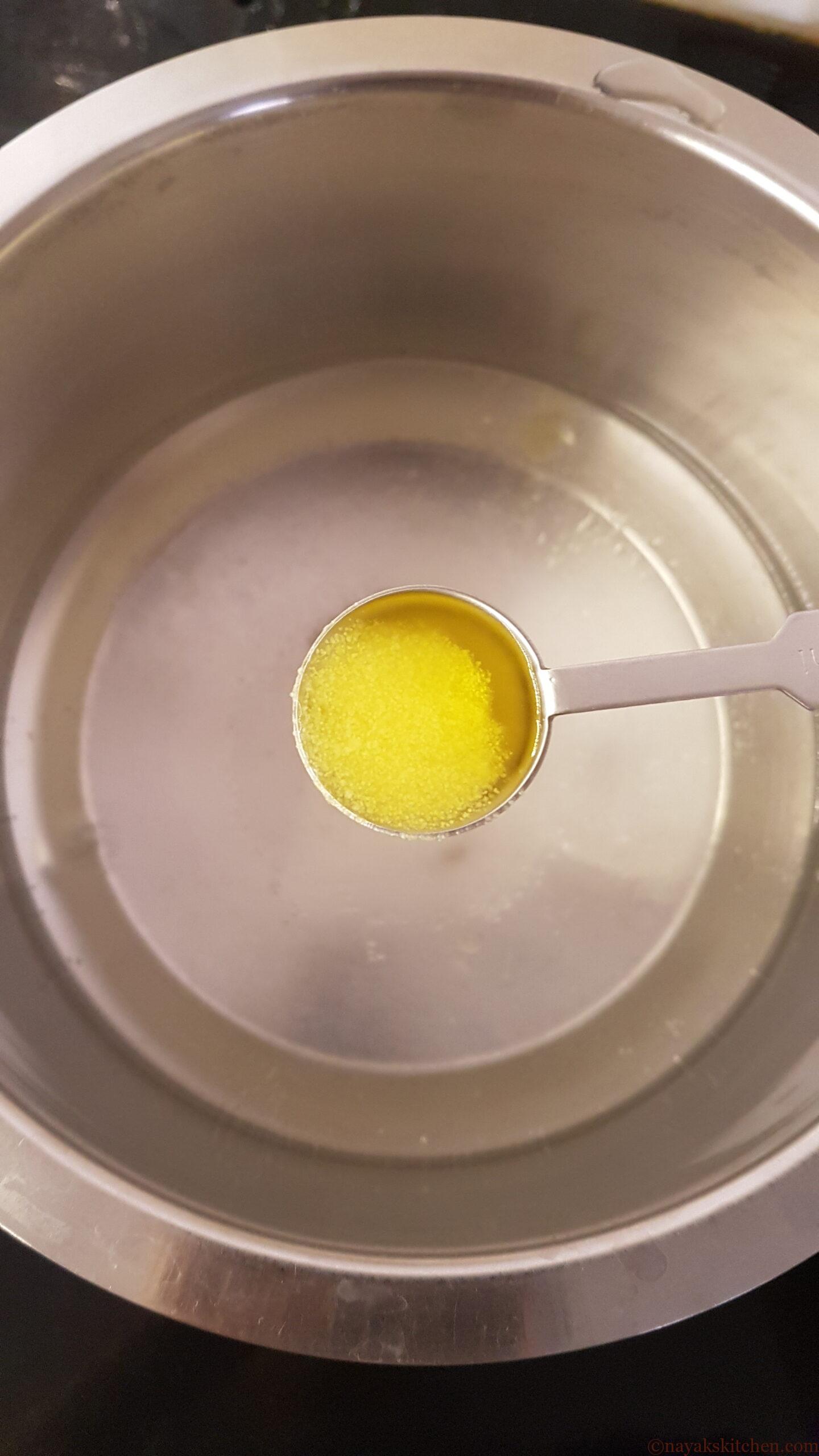 Adding ghee