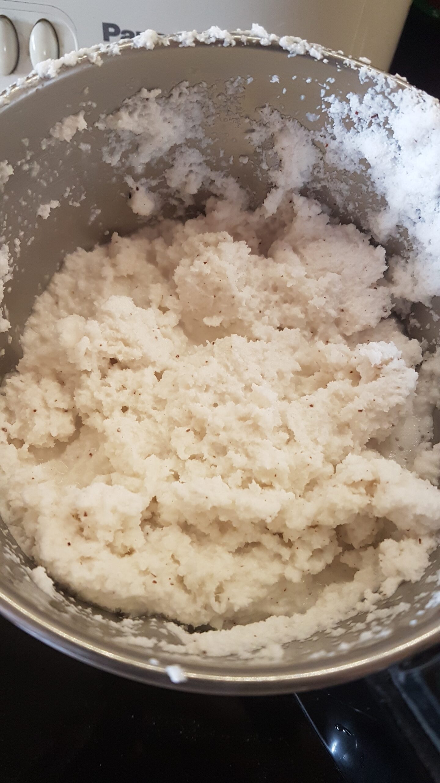 Grinding coconut to a paste