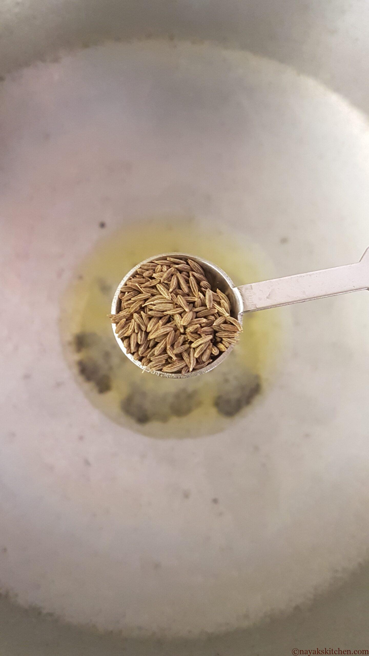 Adding cumin