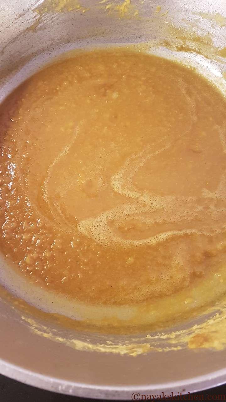 Cooking the chana dal further