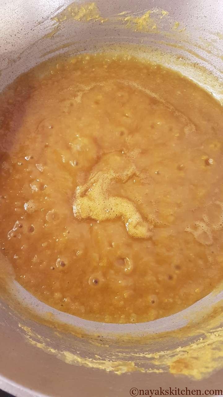 Bubbles while cooking chana dal