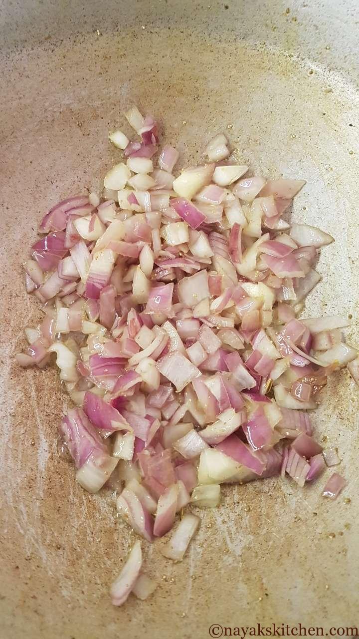 Sauteing till onion