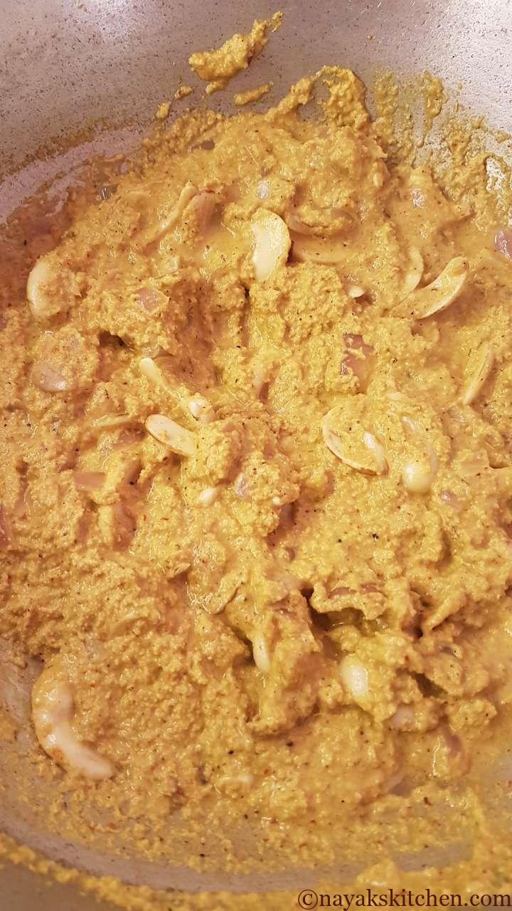 Mixing everything well