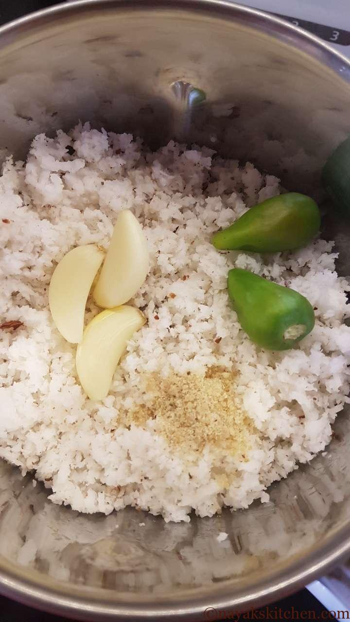 Solkadhi ingredients in a mixie jar