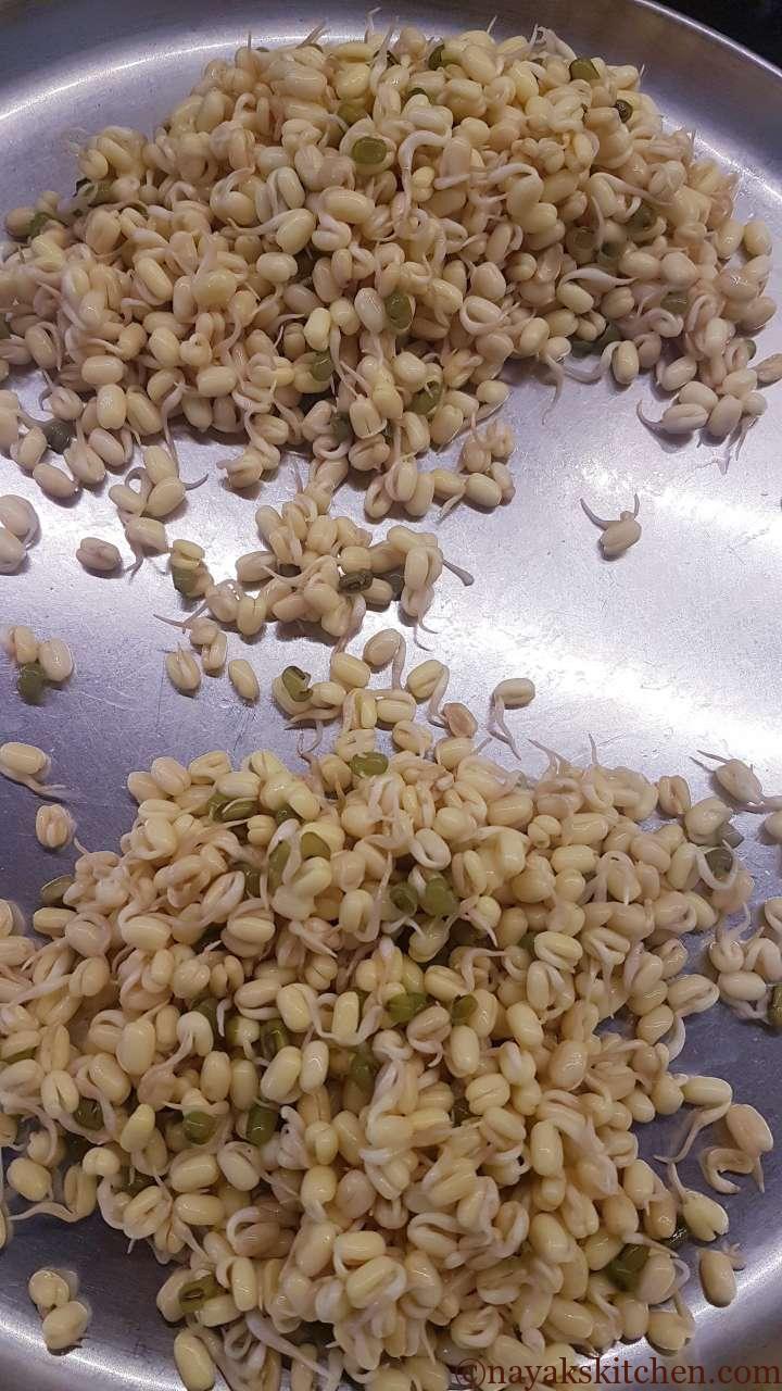 Cleaning sprouted moong