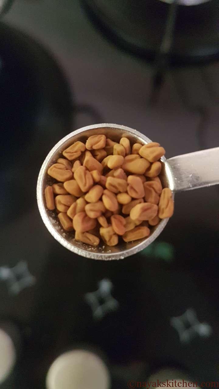 Adding fenugreek (methi) seeds