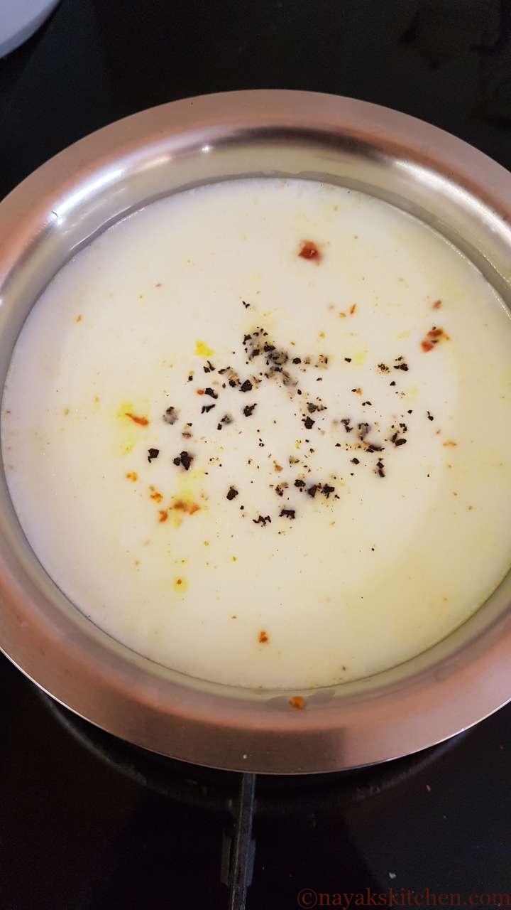 Milk with crushed turmeric and black pepper