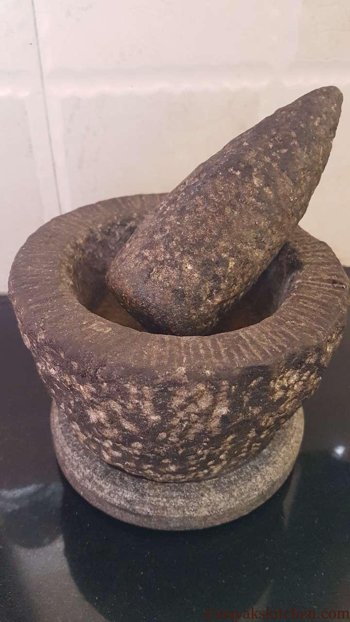 Stone mortar and pestle