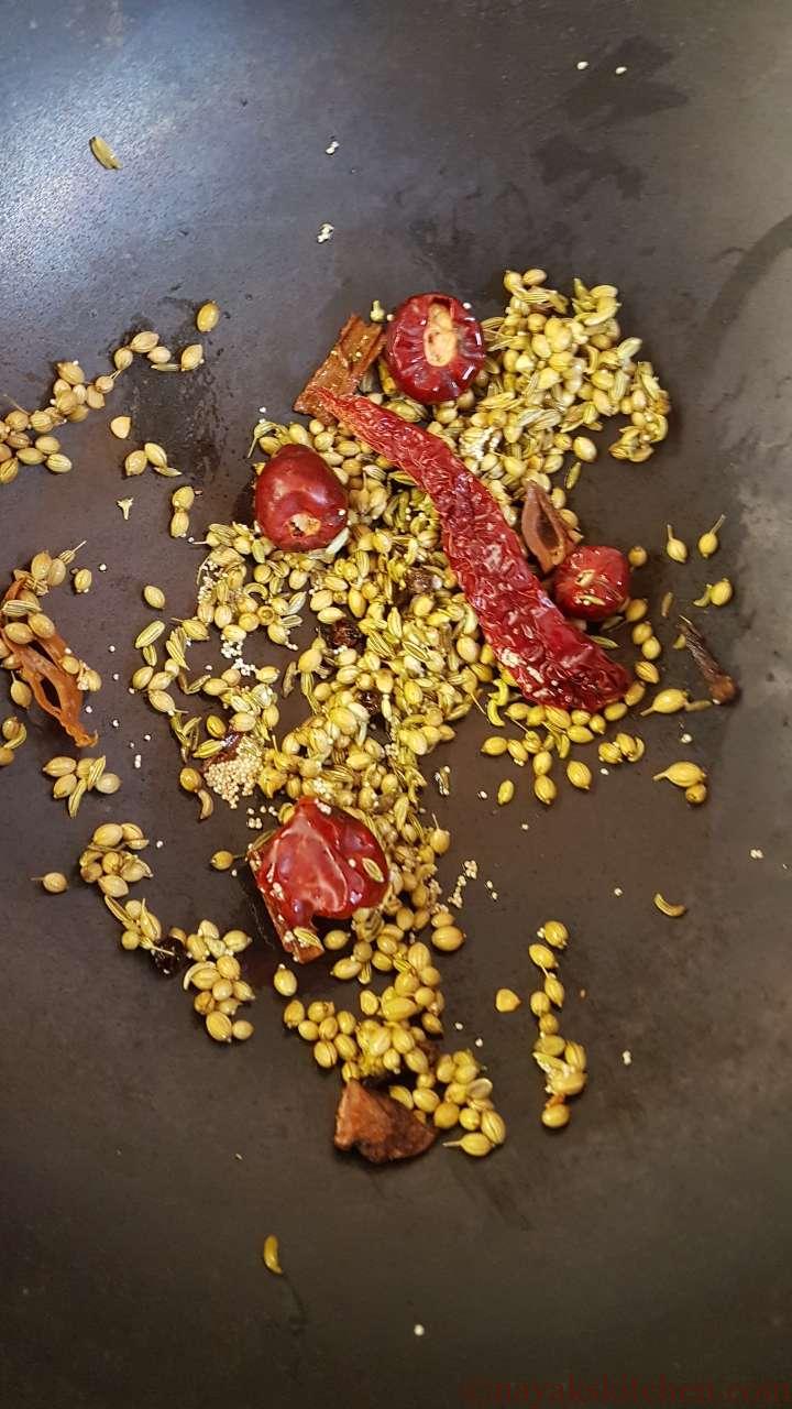 Sauteed spices