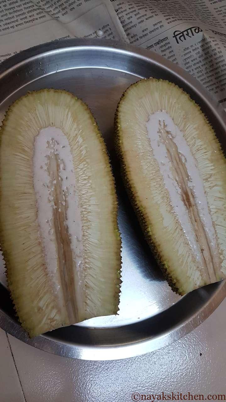 Opened raw jackfruit