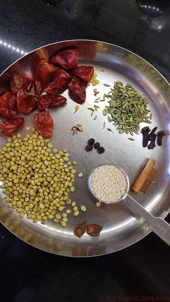 Spices for raw jackfruit curry