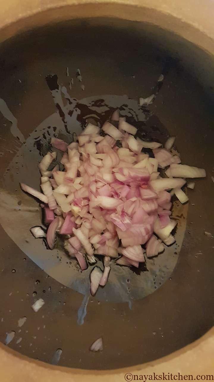 Adding chopped onion
