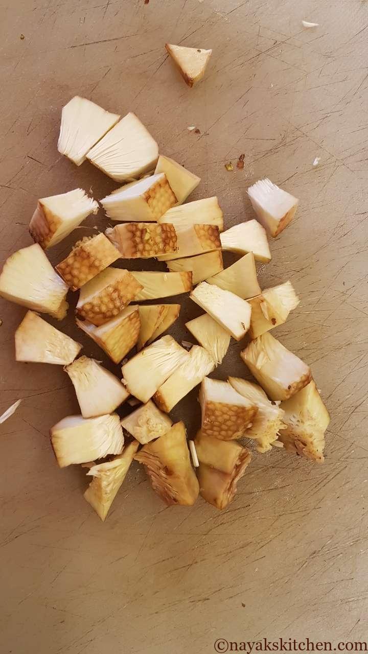 Chopped raw jackfruit