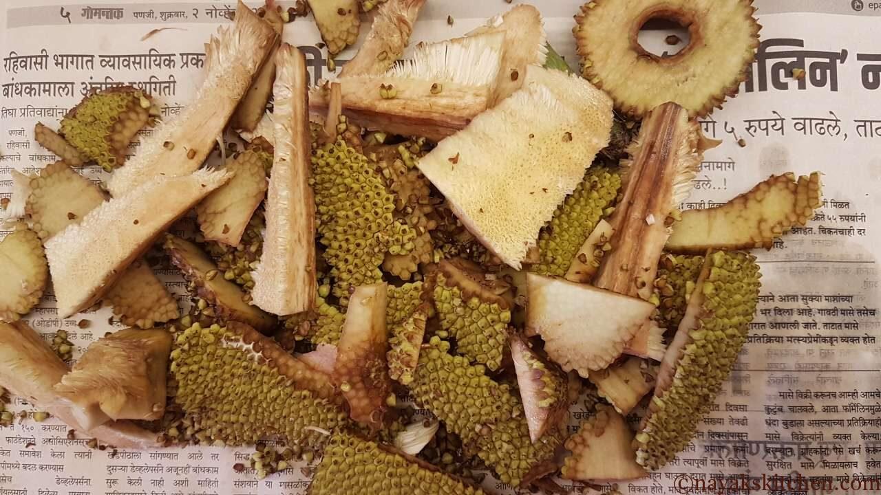 Leftovers of raw jackfruit