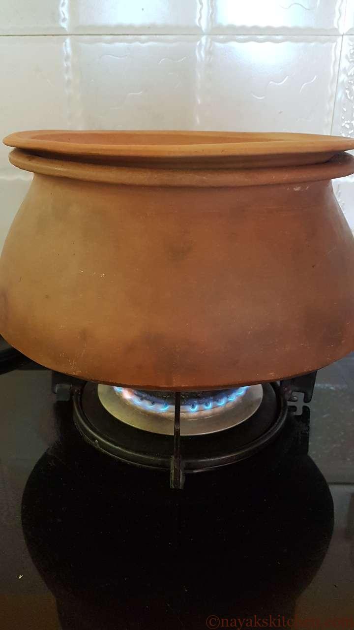 Cooking jackfruit chunks