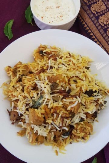 Raw Jackfruit Biryani