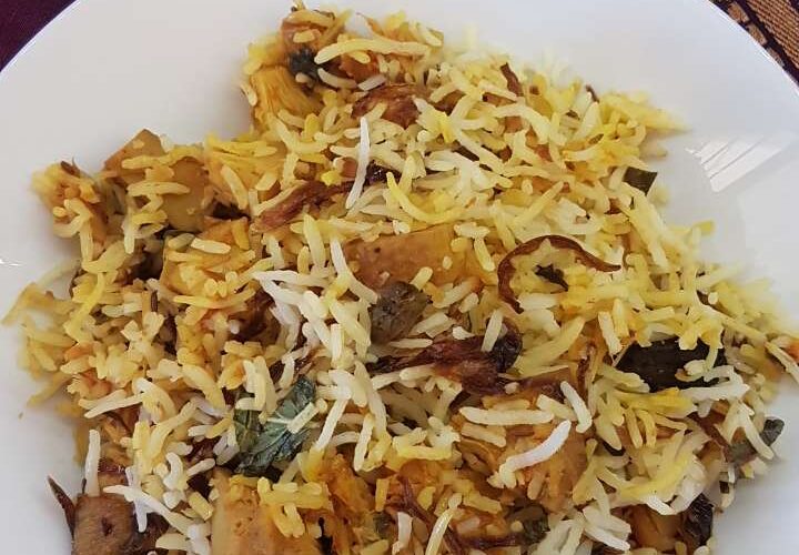 Raw Jackfruit Biryani