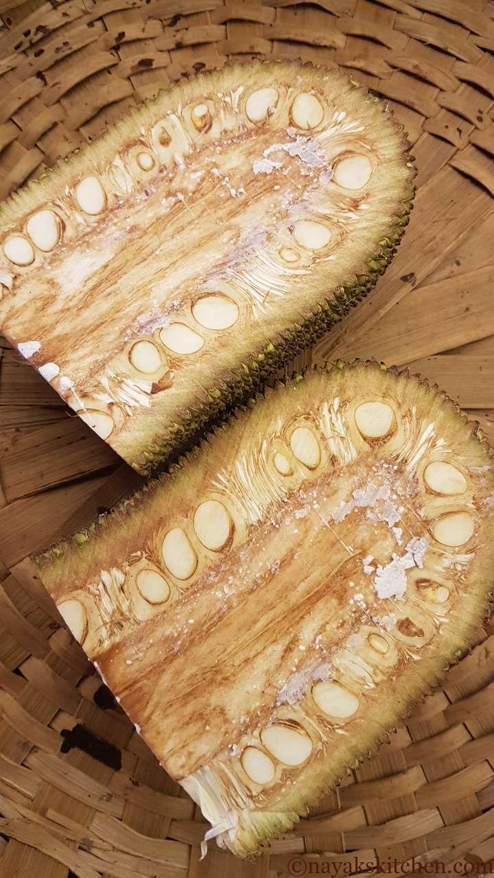 How to cut a raw jackfruit