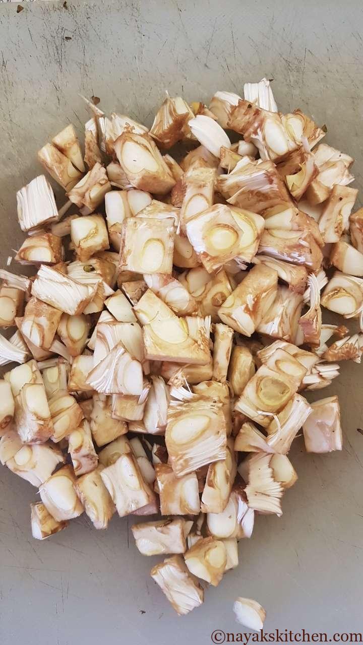 Chopped jackfruit pieces