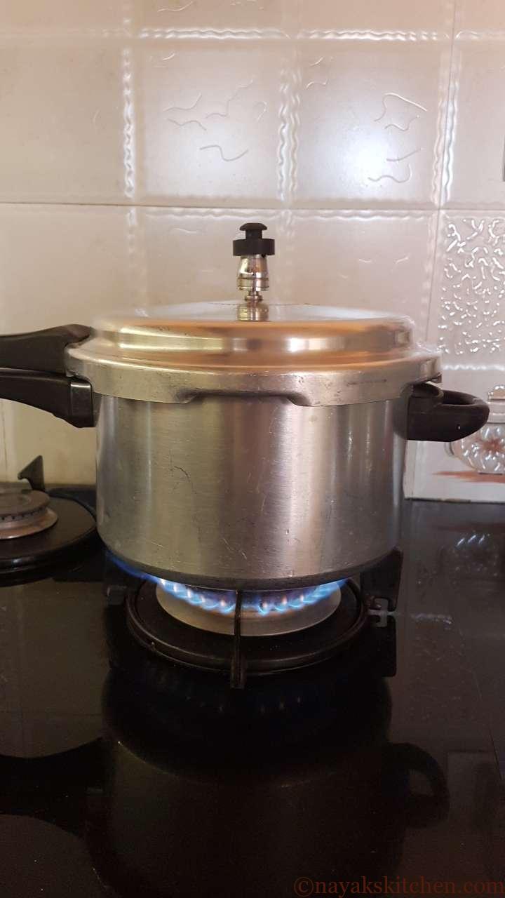 Pressure cooking raw jackfruit