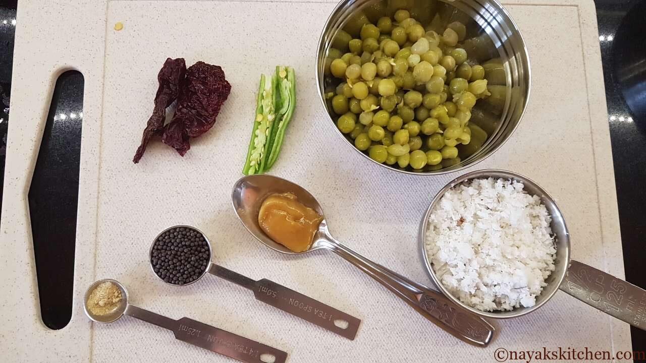 Ingredients for raw jackfruit recipe or Chaako