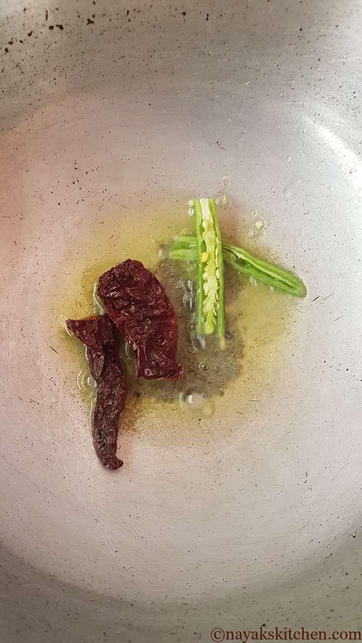 Adding red and green chillies