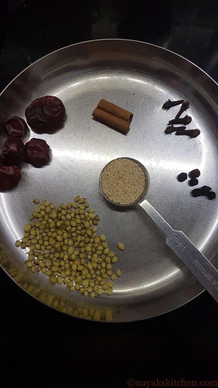 Spices for Sungta Bhaji