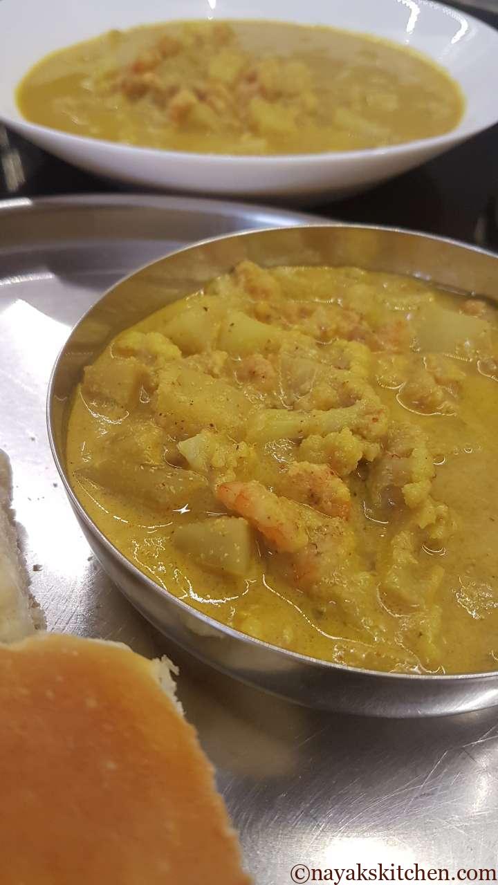 Potato and prawn recipe