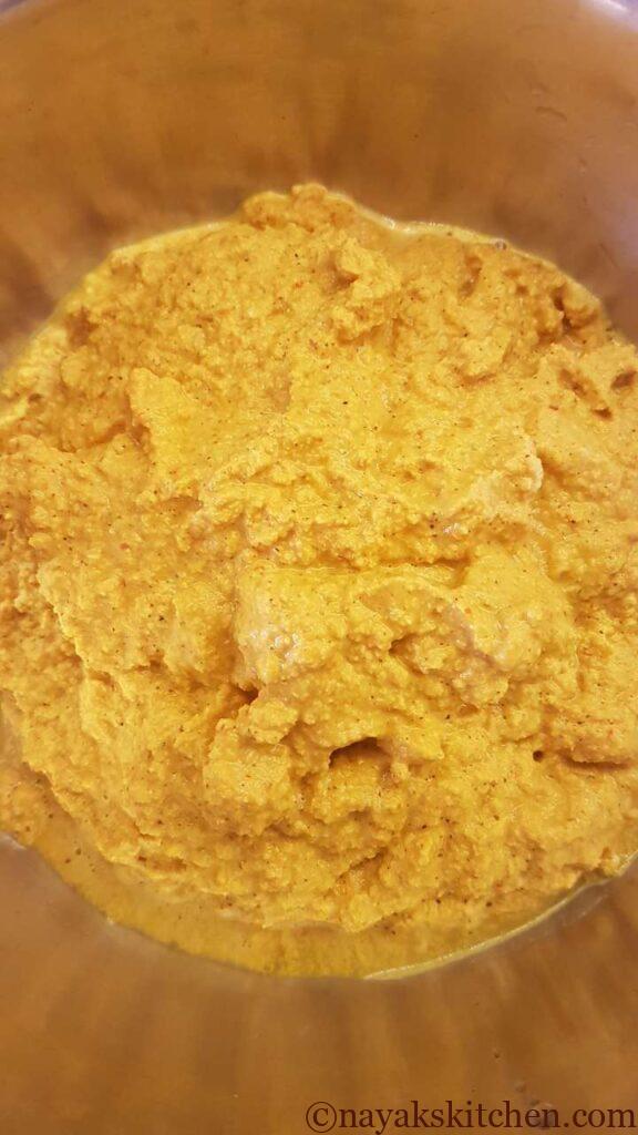 Ground paste for goan style prawn curry