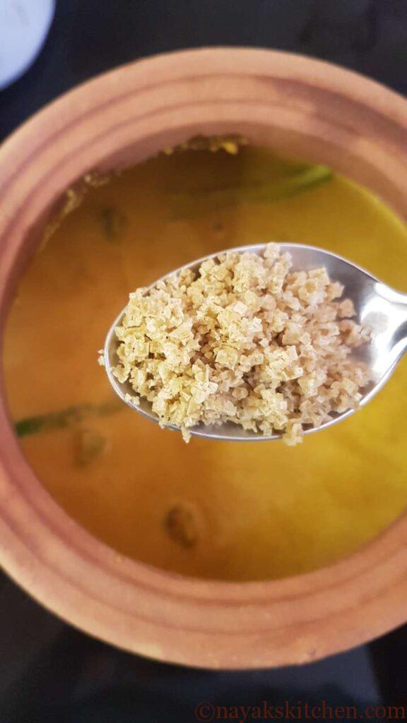 Adding salt to goan prawn recipe